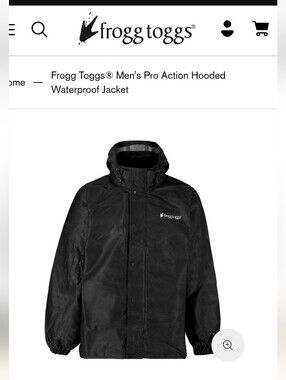 Frogg Toggs Men's Pro Action Hooded Waterproof Jacket 3XL NWT